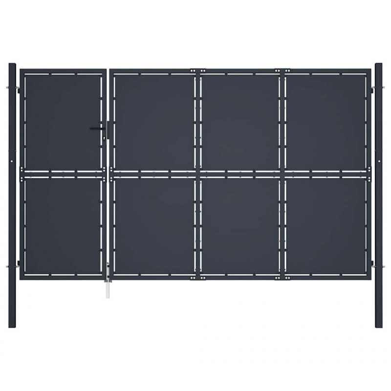 Brama ogrodowa stalowa 350x200 cm antracyt