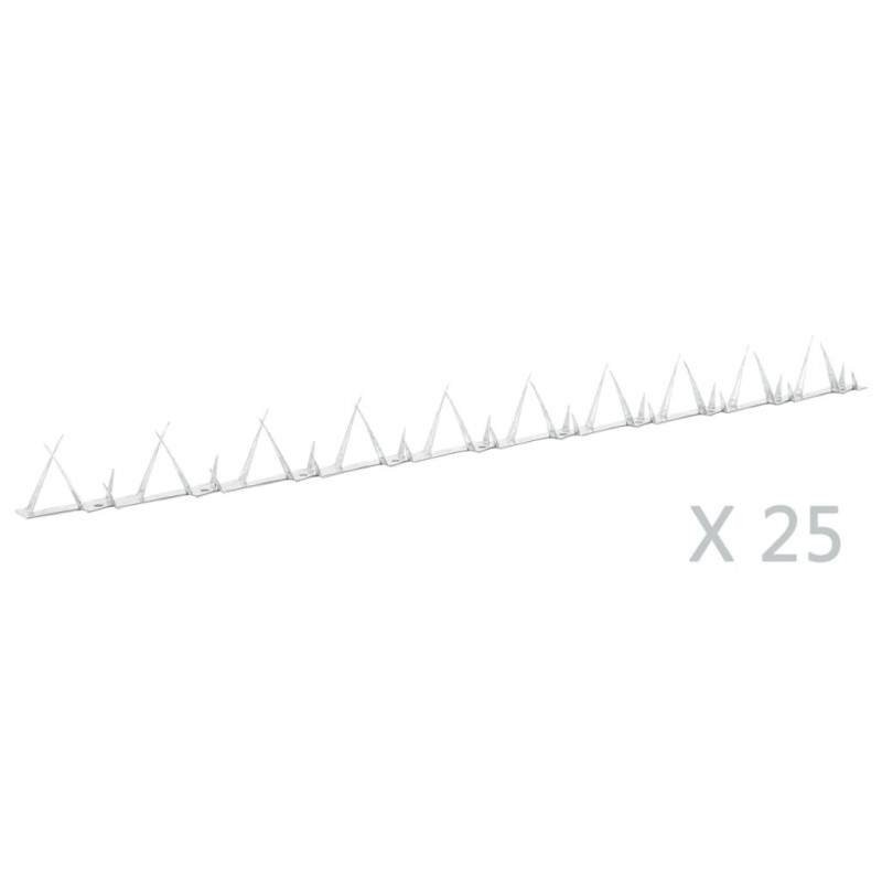 Kolce ochronne, 25 szt., stalowe, 1 m