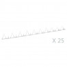 Kolce ochronne, 25 szt., stalowe, 1 m