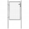 Brama ogrodowa ocynkowana stal 100x100 cm srebrna