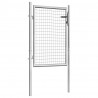 Brama ogrodowa ocynkowana stal 100x100 cm srebrna