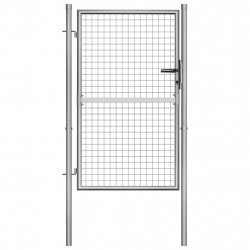 Brama ogrodowa ocynkowana stal 100x125 cm srebrna