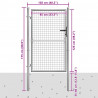 Brama ogrodowa ocynkowana stal 100x125 cm srebrna