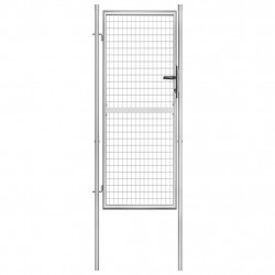 Brama ogrodowa ocynkowana stalowa 100x200 cm srebrna