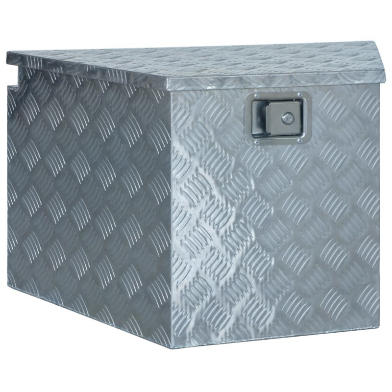 Aluminiowa skrzynia, 737/381 x 410 x 460 mm, srebrna