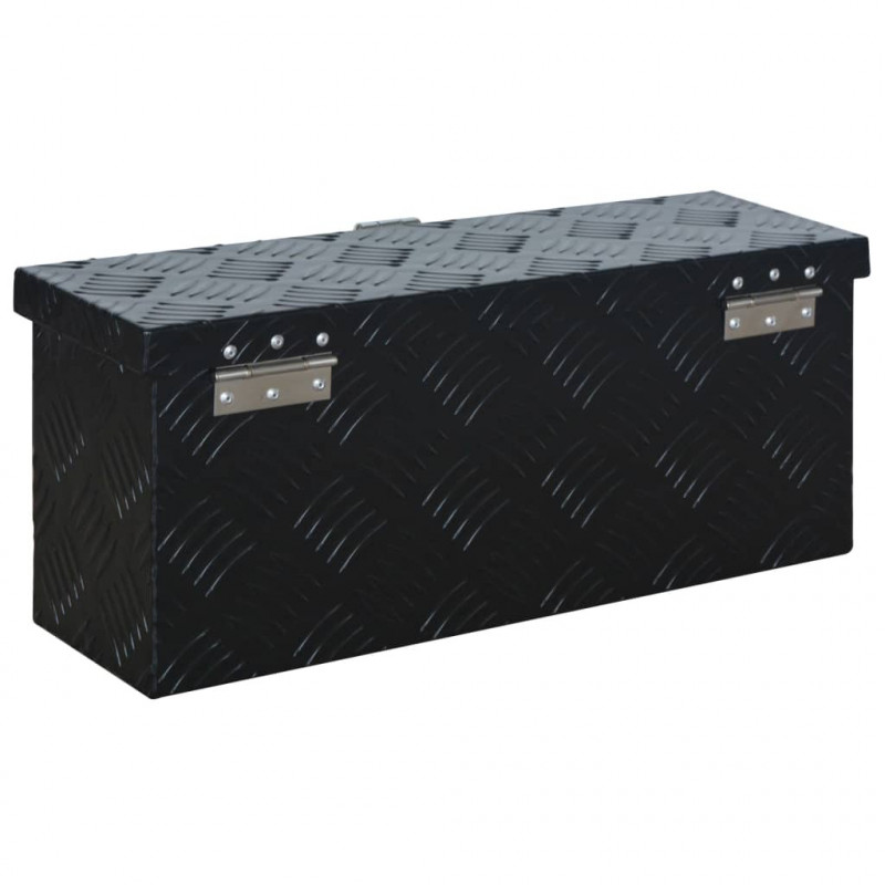 Aluminiowa skrzynia, 485 x 140 x 200 mm, czarna