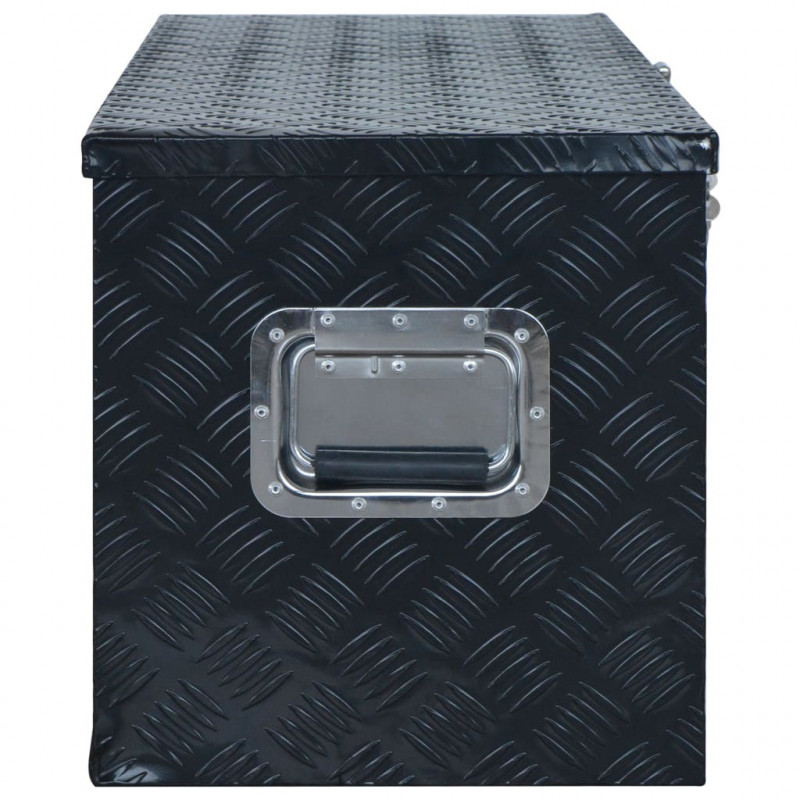 Aluminiowa skrzynia, 1085 x 370 x 400 mm, czarna