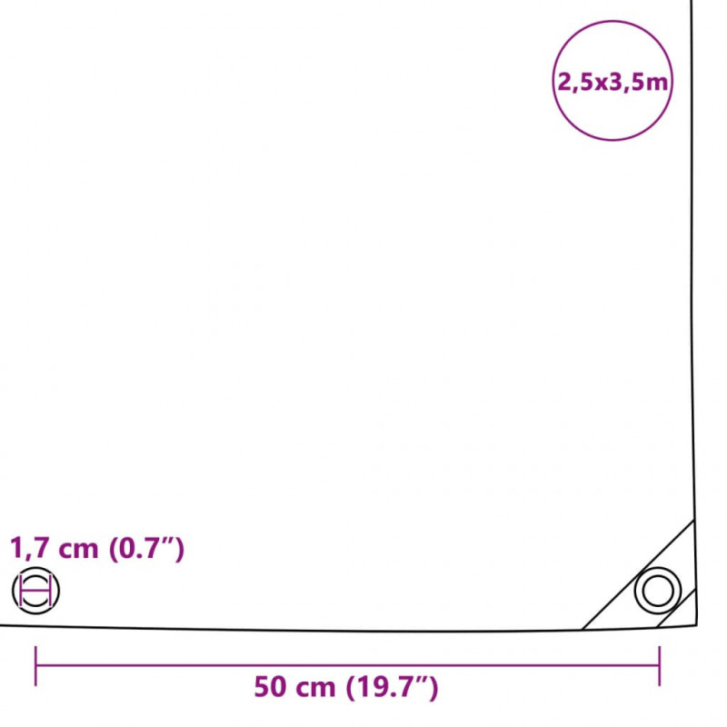 Plandeka 650 g/m², 2,5 x 3,5 m, niebieska