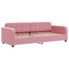 Sofa z funkcją spania, różowa, 80x200 cm, obita aksamitem