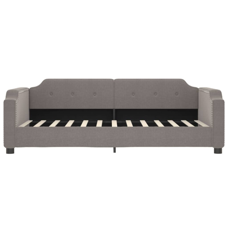 Sofa z funkcją spania, kolor taupe, 90x200 cm, obita tkaniną