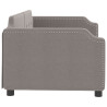 Sofa z funkcją spania, kolor taupe, 90x200 cm, obita tkaniną