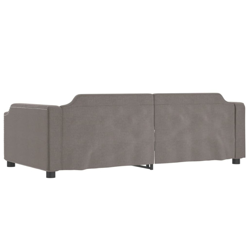 Sofa z funkcją spania, kolor taupe, 90x200 cm, obita tkaniną