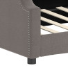 Sofa z funkcją spania, kolor taupe, 90x200 cm, obita tkaniną