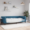 Sofa z funkcją spania, niebieska, 100x200 cm, obita aksamitem