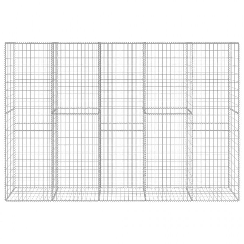 Ściana gabionowa z pokrywą, galwanizowana stal, 300x50x200 cm