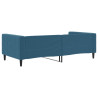 Sofa z funkcją spania, niebieska, 100x200 cm, obita aksamitem