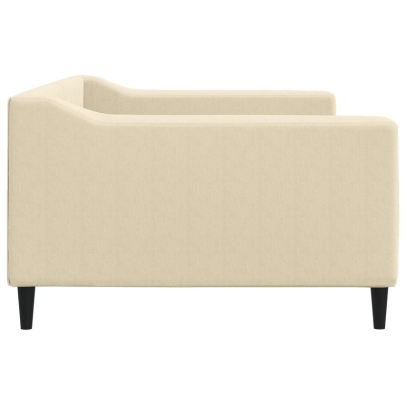 Sofa z funkcją spania, kremowa, 100x200 cm, obita tkaniną