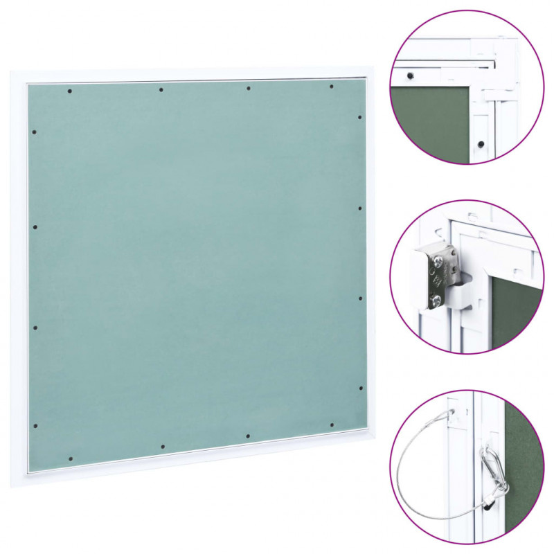 Panel rewizyjny z aluminiową ramą i płytą z gipsu, 500x500 mm