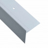 Profile schodowe, kształt F, 15 szt., aluminium, 90 cm, srebrne