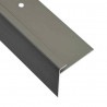 Profile schodowe, kształt F, 15 szt., aluminium, 90 cm, brązowe