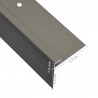 Profile schodowe, kształt F, 15 szt., aluminium, 100 cm, brąz