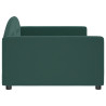 Sofa z funkcją spania, ciemnozielona, 100x200 cm, aksamitna