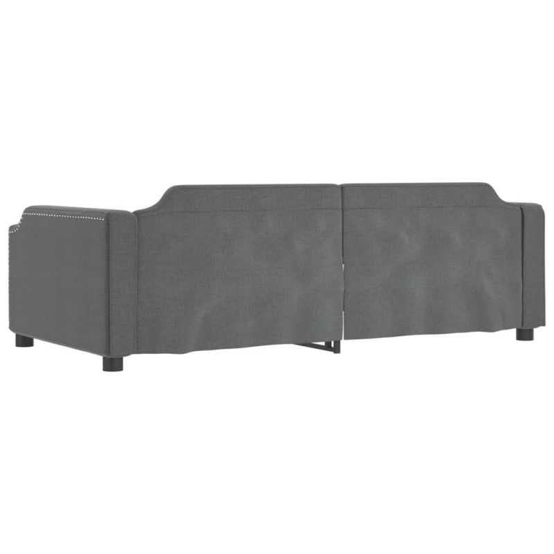 Sofa z funkcją spania, ciemnoszara, 80x200 cm, obita tkaniną