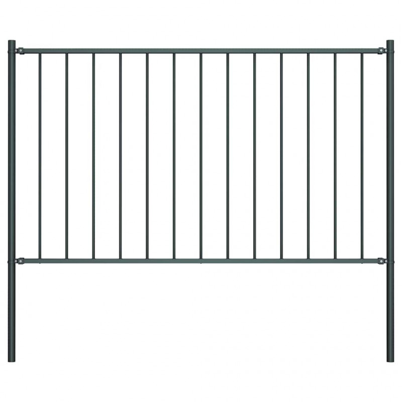 Panel ogrodzeniowy Woerden ze słupkami stalowymi 1,7x0,75 m antracyt