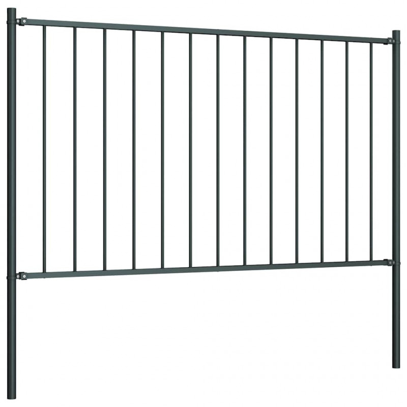 Panel ogrodzeniowy Woerden ze słupkami stalowymi 1,7x1,25 m antracyt