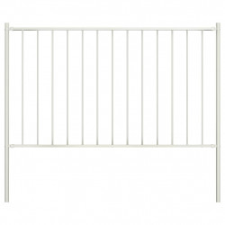 Panel ogrodzeniowy Woerden ze słupkami stalowymi 1,7x0,75 m, biały