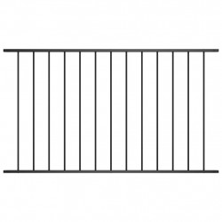 Panel ogrodzeniowy Woerden stal malowana proszkowo 1,7x0,75 m czarny