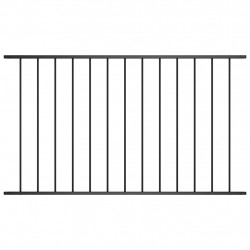 Panel ogrodzeniowy Woerden stal malowana proszkowo 1,7x1 m czarny