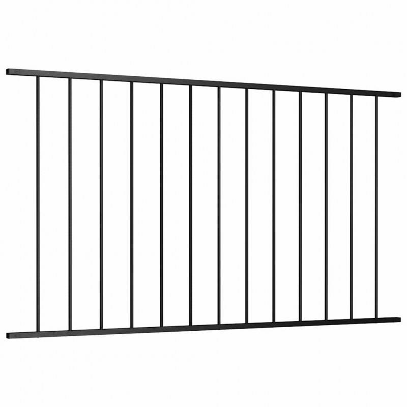 Panel ogrodzeniowy Woerden stal malowana proszkowo 1,7x1 m czarny