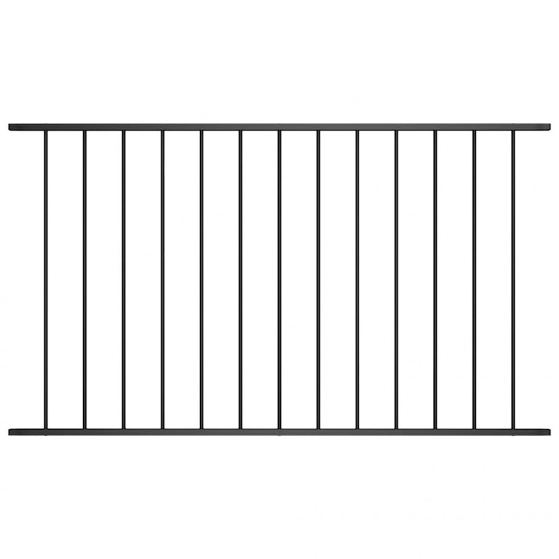 Panel ogrodzeniowy Woerden stal malowana proszkowo 1,7x1,17 m czarny