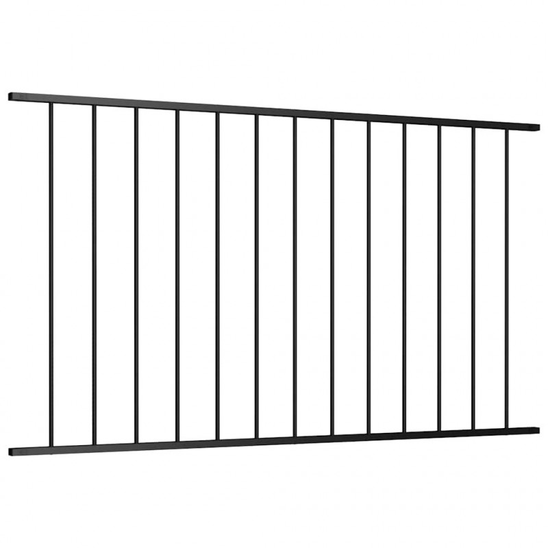 Panel ogrodzeniowy Woerden stal malowana proszkowo 1,7x1,17 m czarny