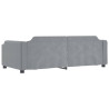 Sofa z funkcją spania, jasnoszara, 90x190 cm, obita tkaniną