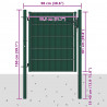 Brama ogrodzeniowa PVC i stalowa 100x100 cm zielona