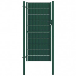 Brama ogrodzeniowa PVC i stalowa 100x124 cm zielona