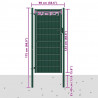 Brama ogrodzeniowa PVC i stalowa 100x124 cm zielona