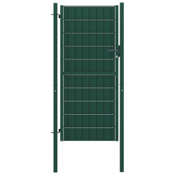Brama ogrodzeniowa PVC i stalowa 100x204 cm zielona