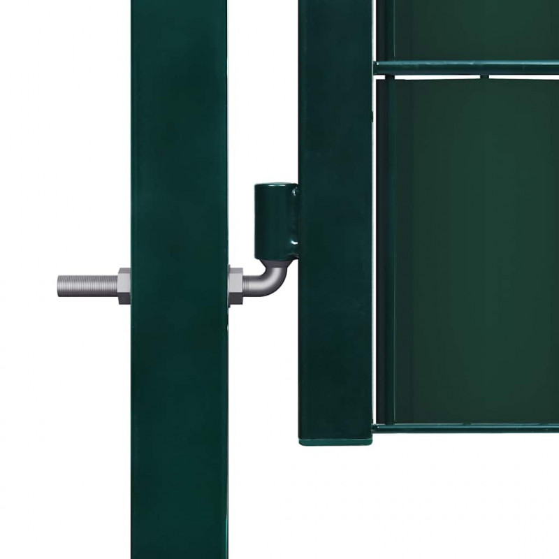Brama ogrodzeniowa PVC i stalowa 100x204 cm zielona