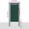 Brama ogrodzeniowa PVC i stalowa 100x204 cm zielona