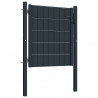 Brama ogrodzeniowa PVC i stal 100x81 cm Antracyt