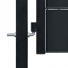Brama ogrodzeniowa PVC i stal 100x100 cm Antracyt