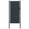 Brama ogrodzeniowa PVC i stalowa 100x124 cm Antracyt