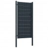 Brama ogrodzeniowa PVC i stalowa 100x124 cm Antracyt