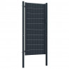 Brama ogrodzeniowa PVC i stalowa 100x204 cm Antracyt