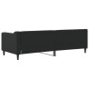 Sofa z funkcją spania, czarna, 80x200 cm, obita tkaniną