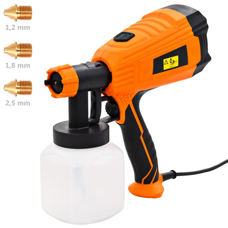 Elektryczny pistolet natryskowy z 3 dyszami, 500 W, 800 ml