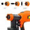 Elektryczny pistolet natryskowy z 3 dyszami, 500 W, 800 ml